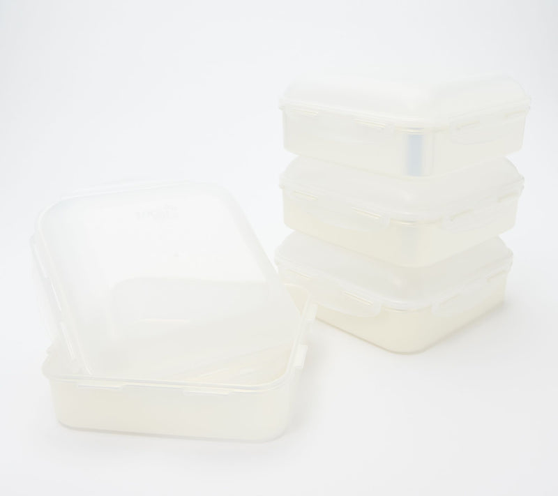 LocknLock Set of 4 Square Storage Containers with Dome Lids — View 22