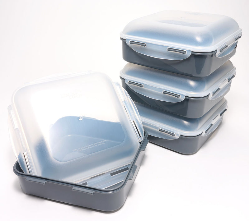 LocknLock Set of 4 Square Storage Containers with Dome Lids — View 57