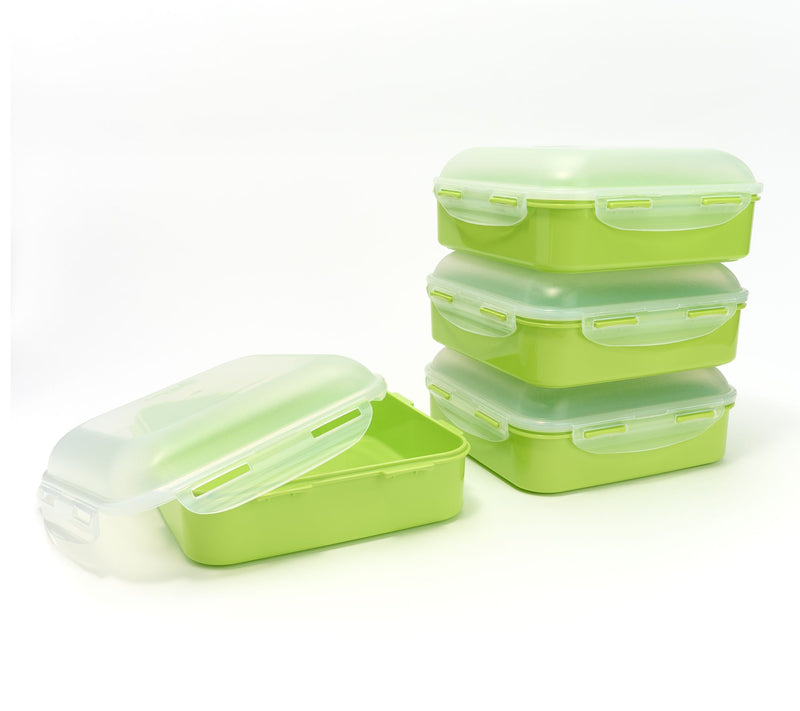 LocknLock Set of 4 Square Storage Containers with Dome Lids — View 38