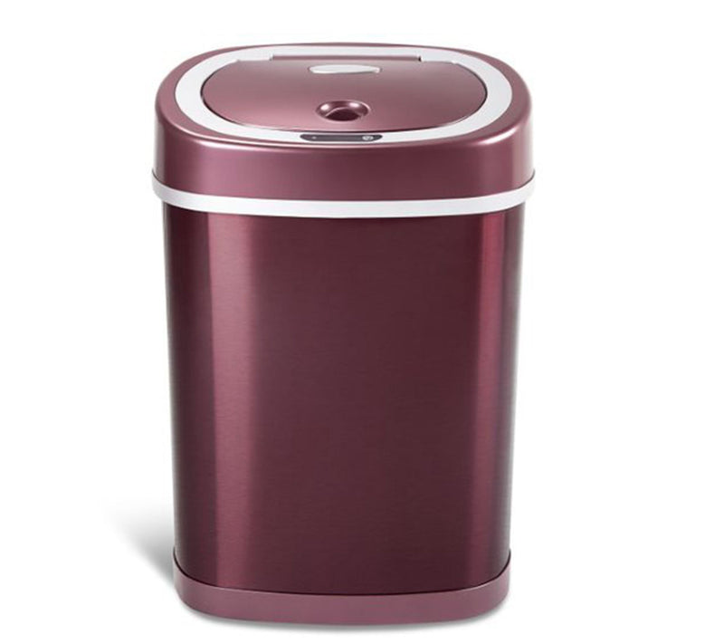 Nine Stars Sensor 15L Rose Gold Stainless Steel Trash Can — Main view