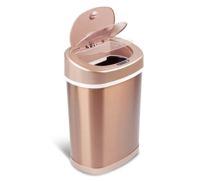 Nine Stars Sensor 15L Rose Gold Stainless Steel Trash Can — View 9