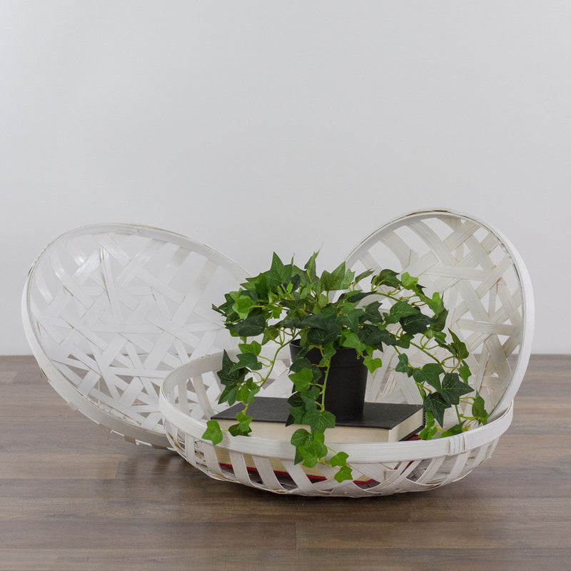 Northlight Set of 3 Round Tobacco Tabletop Bask ets — View 4