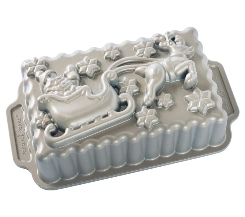 Nordic Ware Santa's Sleigh Loaf Pan & Keeper Set — View 4