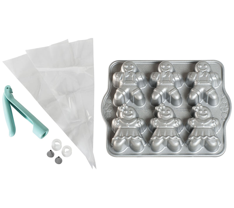 Nordic Ware Gingerbread Kids Cakelet Pan Set — View 3