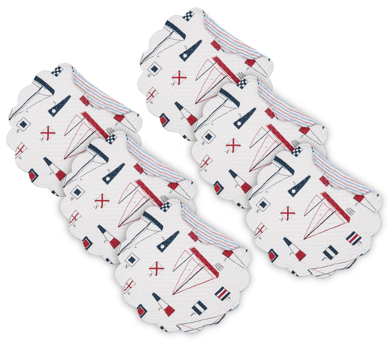 C&F Home Set of 6 Windward Port Round Placemats — Main view