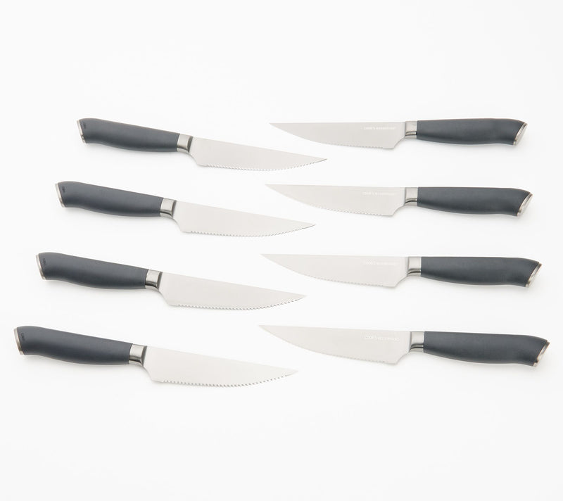 Cook's Essentials 8-Piece Japanese Steel Steak Knife Set — View 3