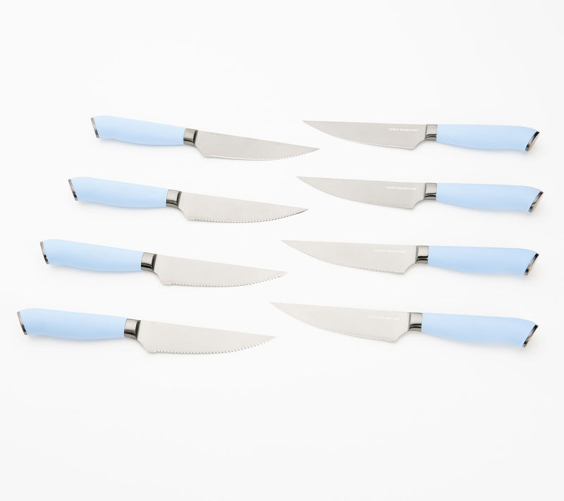 Cook's Essentials 8-Piece Japanese Steel Steak Knife Set — View 5