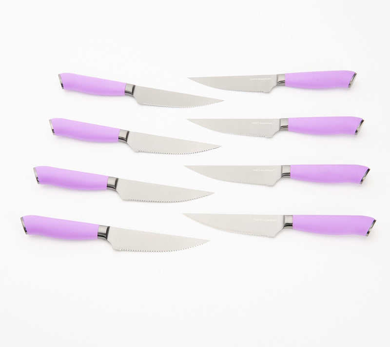 Cook's Essentials 8-Piece Japanese Steel Steak Knife Set — View 9