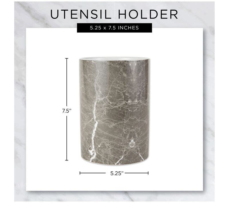 Design Imports Marble Ceramic Utensil Holder — View 10