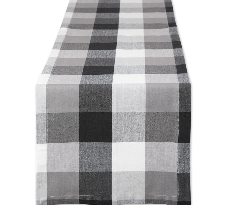Design Imports 14" x 108" Tri Color Check TableRunner — View 3