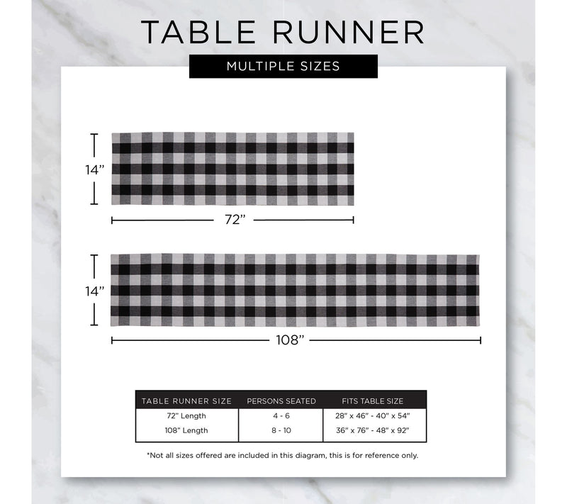 Design Imports 14" x 108" Tri Color Check TableRunner — View 10