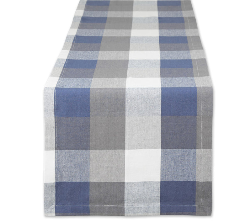 Design Imports 14" x 108" Tri Color Check TableRunner — View 7