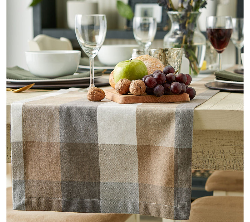 Design Imports 14" x 108" Tri Color Check TableRunner — View 14