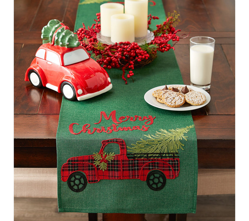 Design Imports 14" x 108" Merry Christmas TruckTable Runner — View 7