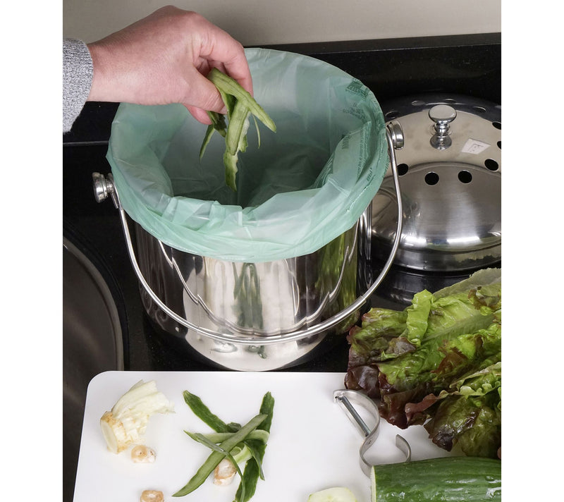 RSVP 1.5-Gallon Stainless Steel Compost Pail — View 9