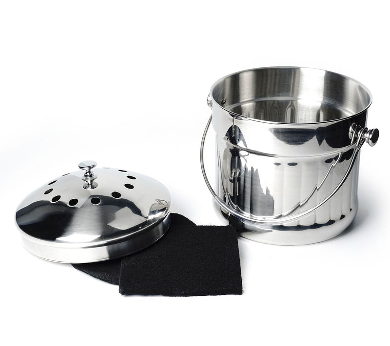 RSVP 1.5-Gallon Stainless Steel Compost Pail — View 4