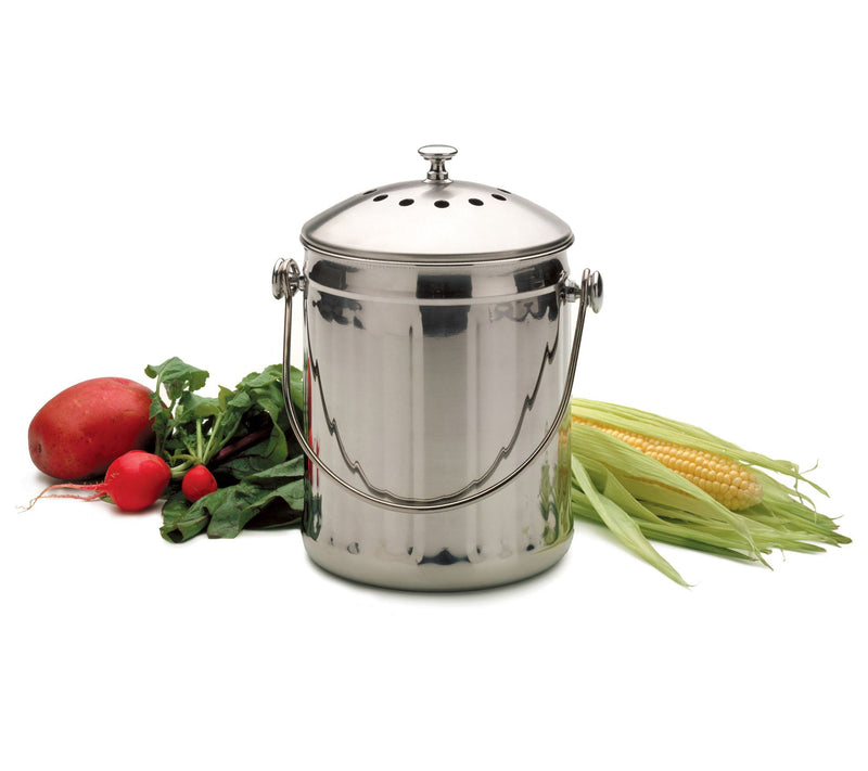 RSVP 1-Gallon Stainless Steel Compost Pail — View 7