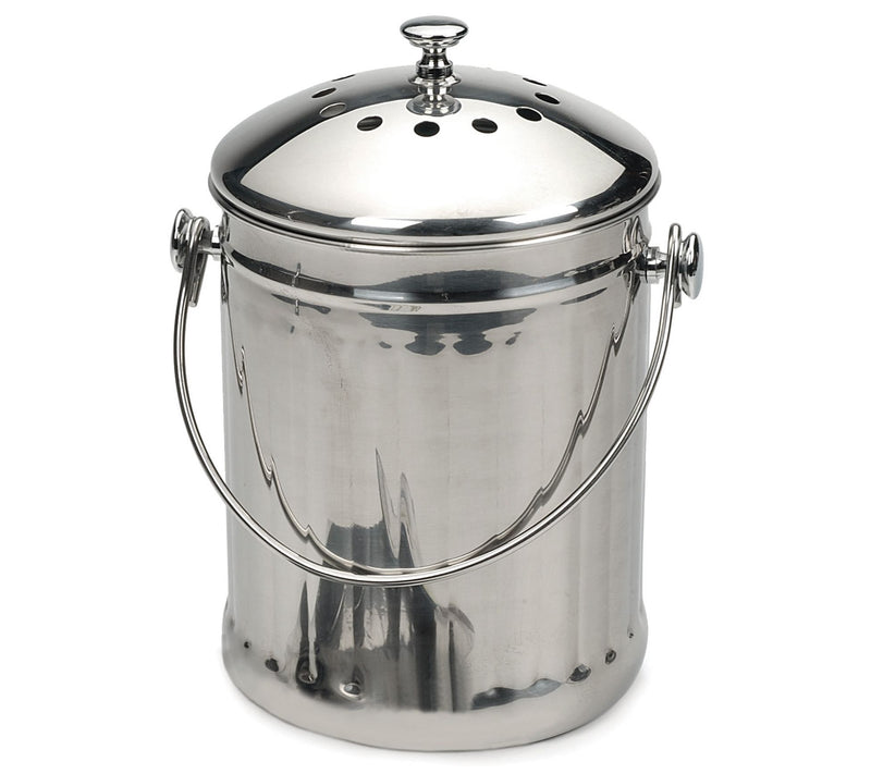 RSVP 1-Gallon Stainless Steel Compost Pail — View 3
