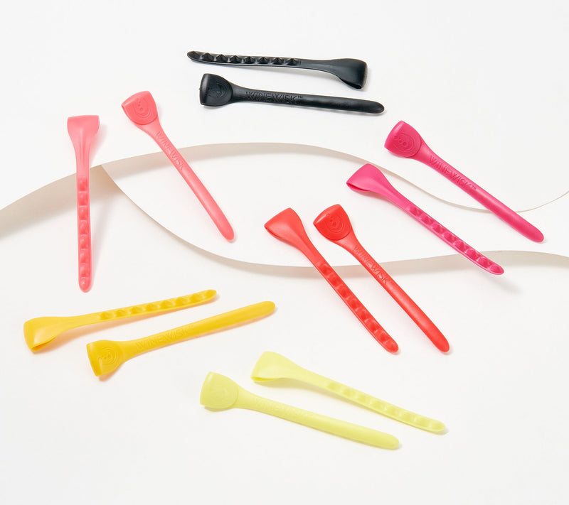 WineWisk 12-Piece Set of Multi-Color WineWisk Aerators — Main view