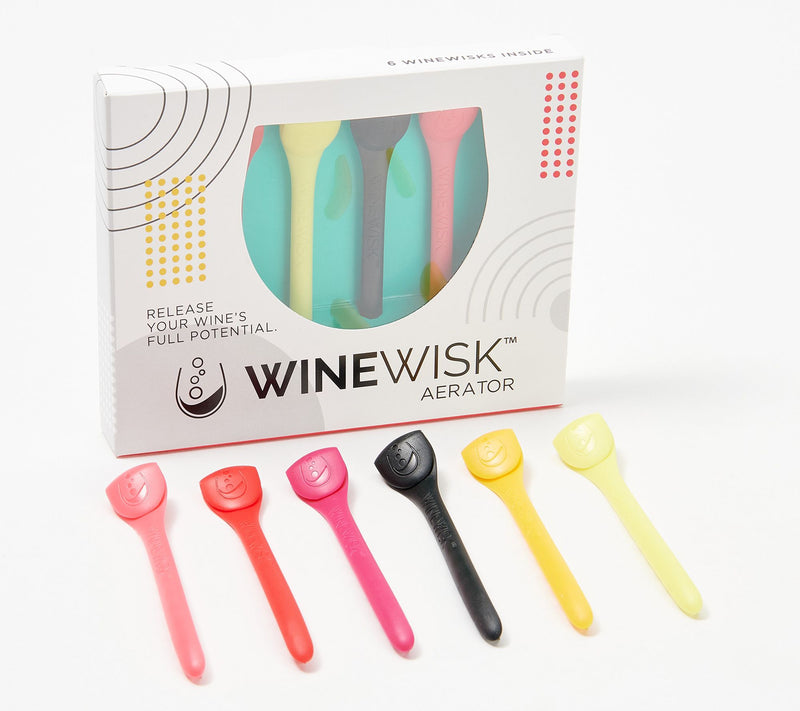 WineWisk 12-Piece Set of Multi-Color WineWisk Aerators — View 2
