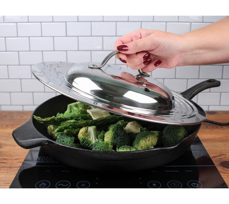 RSVP 7"-12" Universal Stainless Steel Lid — View 5