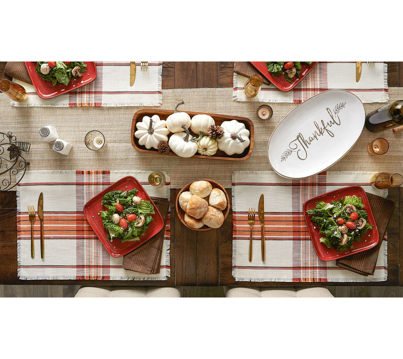 Design Imports Set of 6 Pumpkin Spice Plaid Placemats — View 9