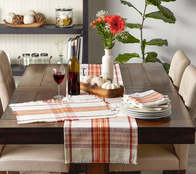 Design Imports Set of 6 Pumpkin Spice Plaid Placemats — View 10