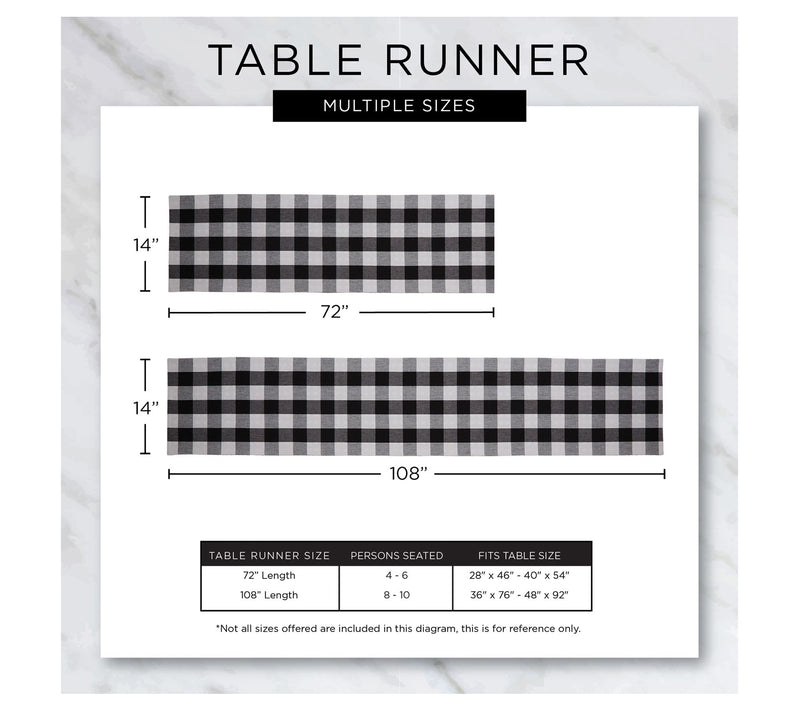 Design Imports Checkers 14" x 108" Table Runner — View 8