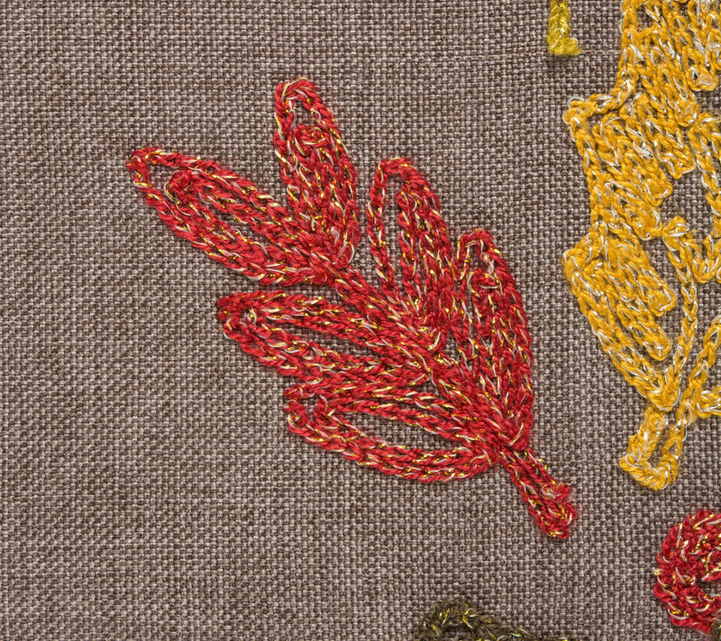 Design Imports 14" x 108" Shimmering Leaves Tabe Runner — View 5