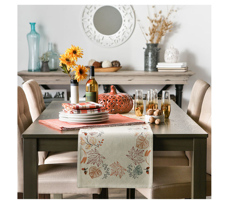 Design Imports 14" x 108" Autumn Leaves Table Runner — View 8