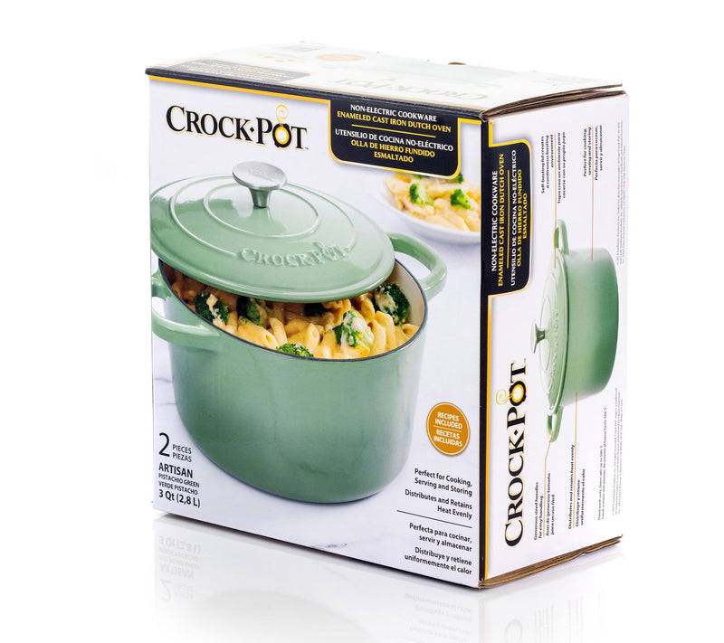 Crock-Pot 3 Quart Enameled Cast Iron Dutch Oven with Lid — View 12