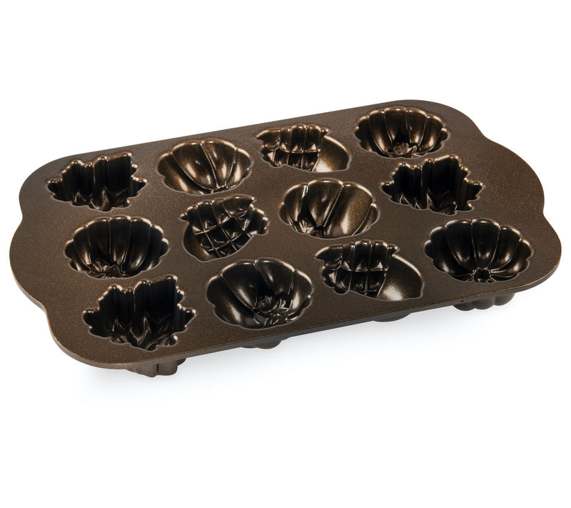 Nordic Ware Autumn Delights Cakelet Pan & Duste r — View 4