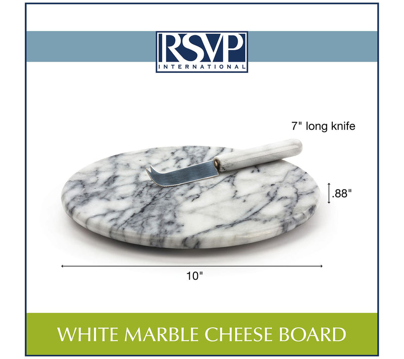 RSVP White Marble Cheese Board Set — View 6