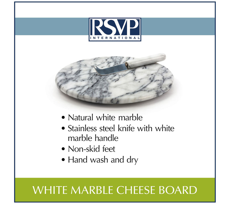 RSVP White Marble Cheese Board Set — View 7