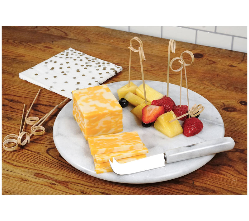 RSVP White Marble Cheese Board Set — View 8