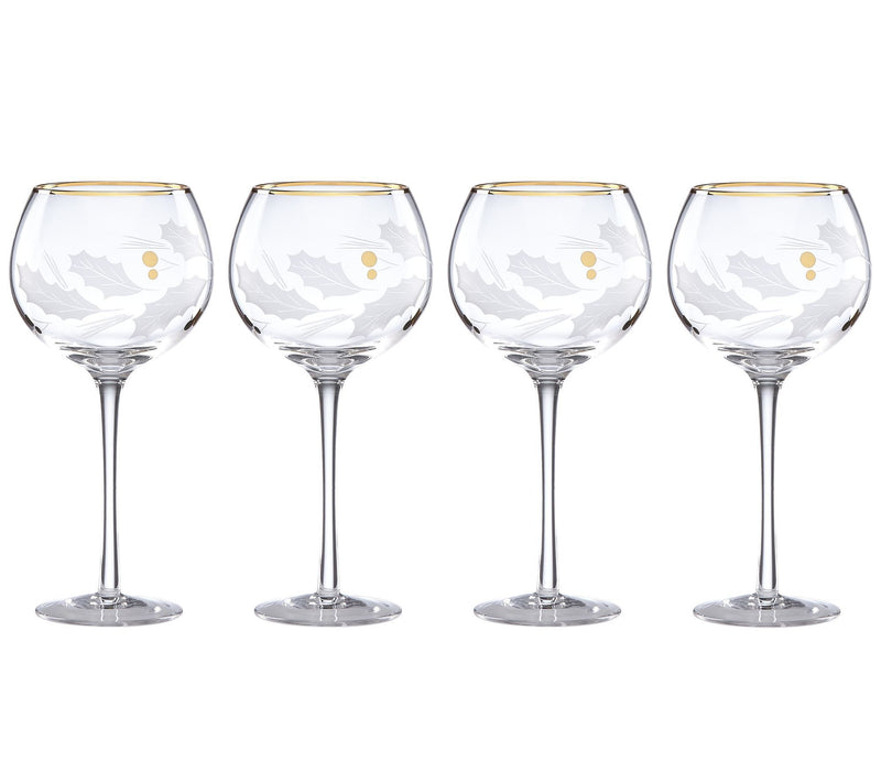 LENOX 4 Piece Holiday Gold Balloon Glass Set — View 3