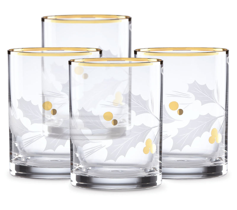 LENOX 4 Piece Holiday Gold Double Old Fashioned Set — Main view