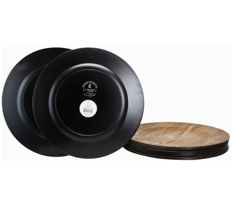 Gibson Home 12 Piece 13" Wooden Skin Luxe PlateChargers — View 5