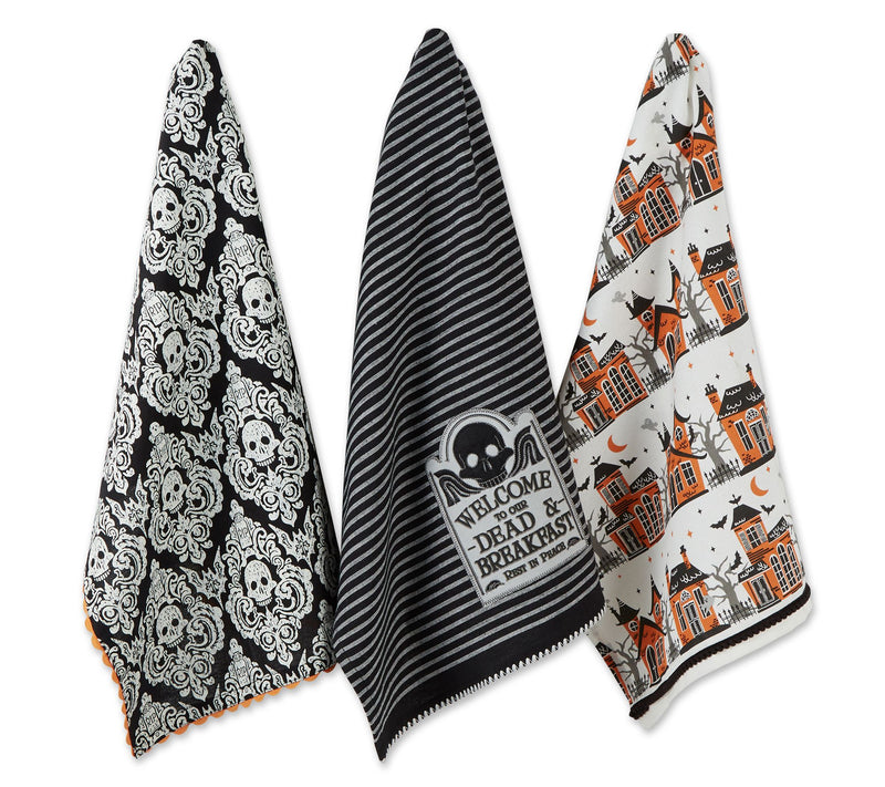 Design Imports Set of 3 Haunted Hallow Kitchen Towels — View 4