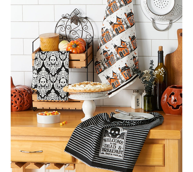 Design Imports Set of 3 Haunted Hallow Kitchen Towels — View 10