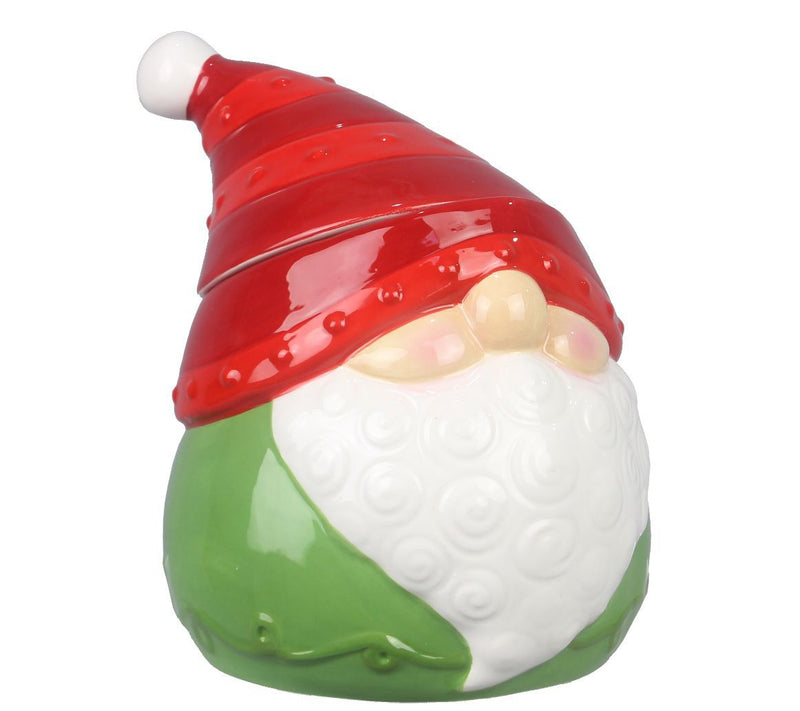 Young's Inc. Christmas Whimsical Gnome Treat Jar — Main view