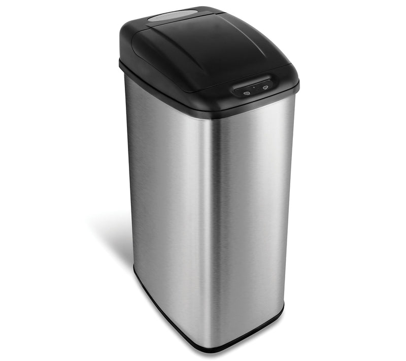 Nine Stars 13-Gallon Stainless Steel Slim Shaped Trash Can — Main view