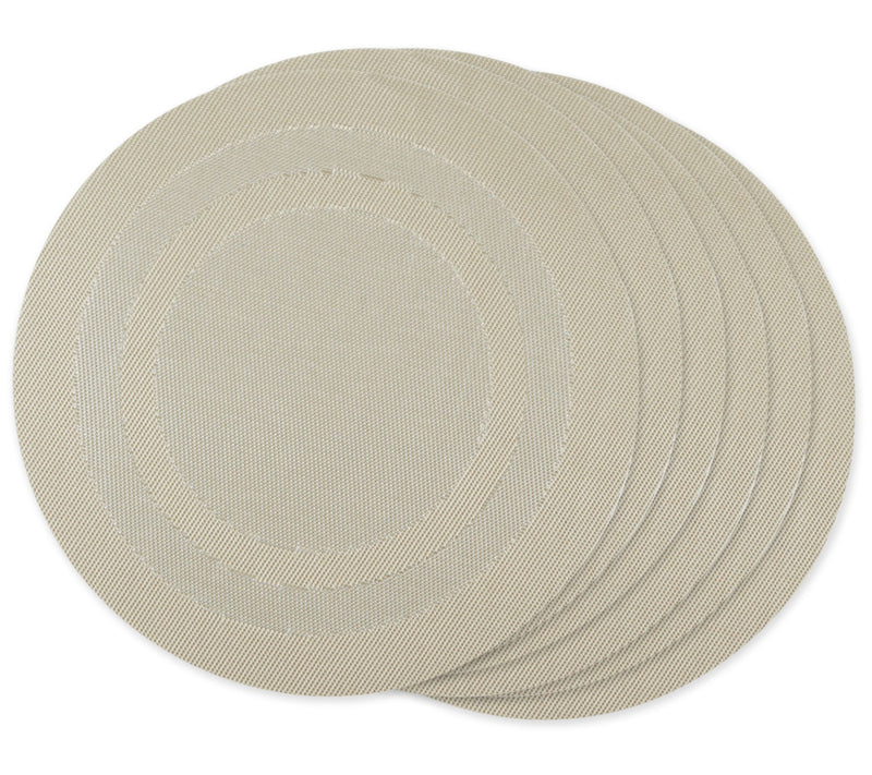Design Imports Set of 6 PVC Doubleframe Round Placemats — View 5