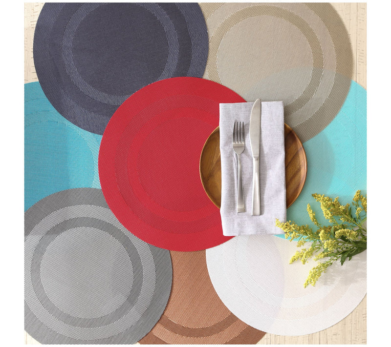 Design Imports Set of 6 PVC Doubleframe Round Placemats — View 22