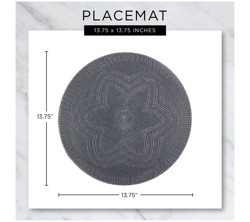 Design Imports Set of 6 PVC Doubleframe Round Placemats — View 23