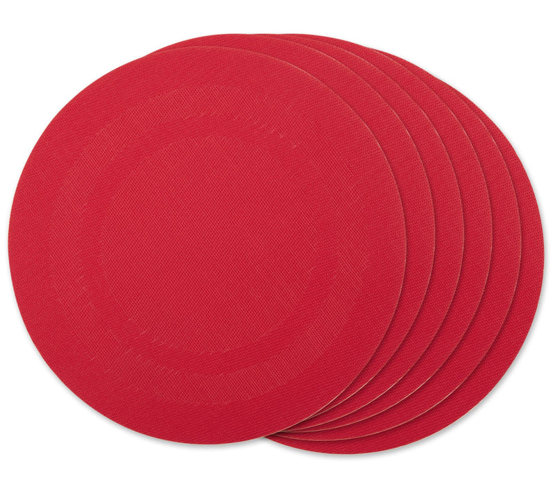 Design Imports Set of 6 PVC Doubleframe Round Placemats — View 13