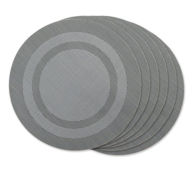 Design Imports Set of 6 PVC Doubleframe Round Placemats — View 9