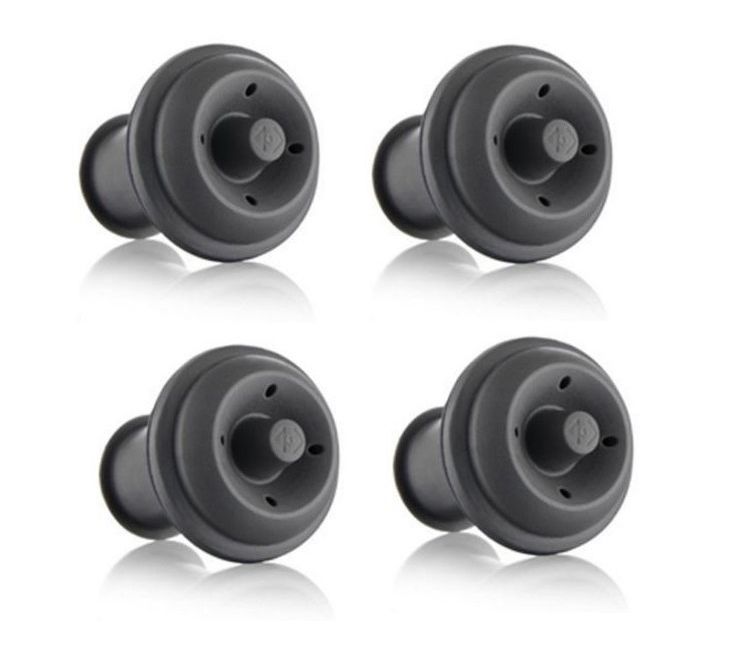 Vacu Vin Stainless Steel Wine Saver & Stoppers — View 4