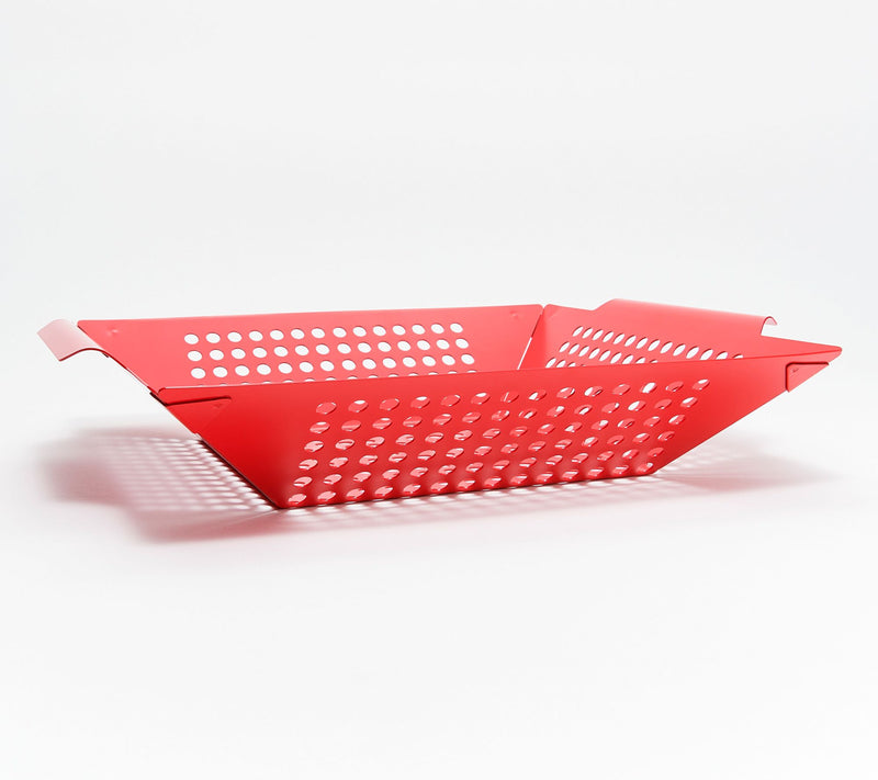 Cook's Essentials 14" x 12" Carbon Steel Grill Basket — View 2