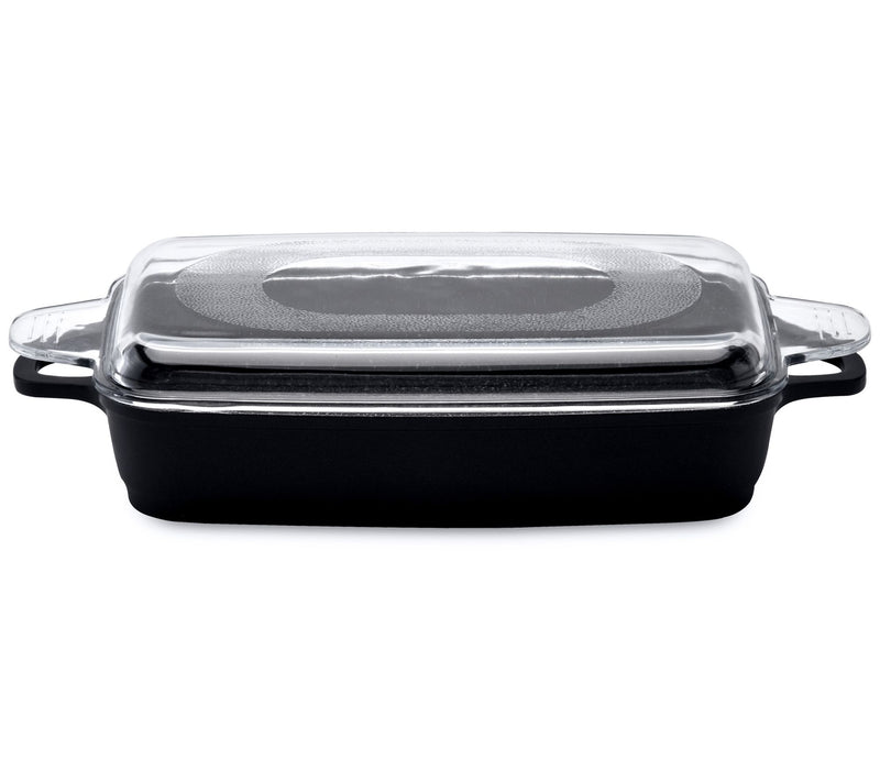 BergHOFF Scala 4Qt. Cast Alum Roasting Pan w Glss Lid — Main view